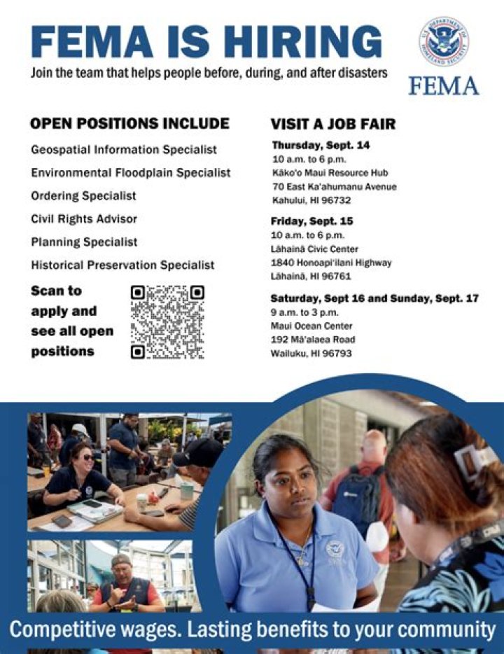 FEMA job fair scheduled today | News, Sports, Jobs